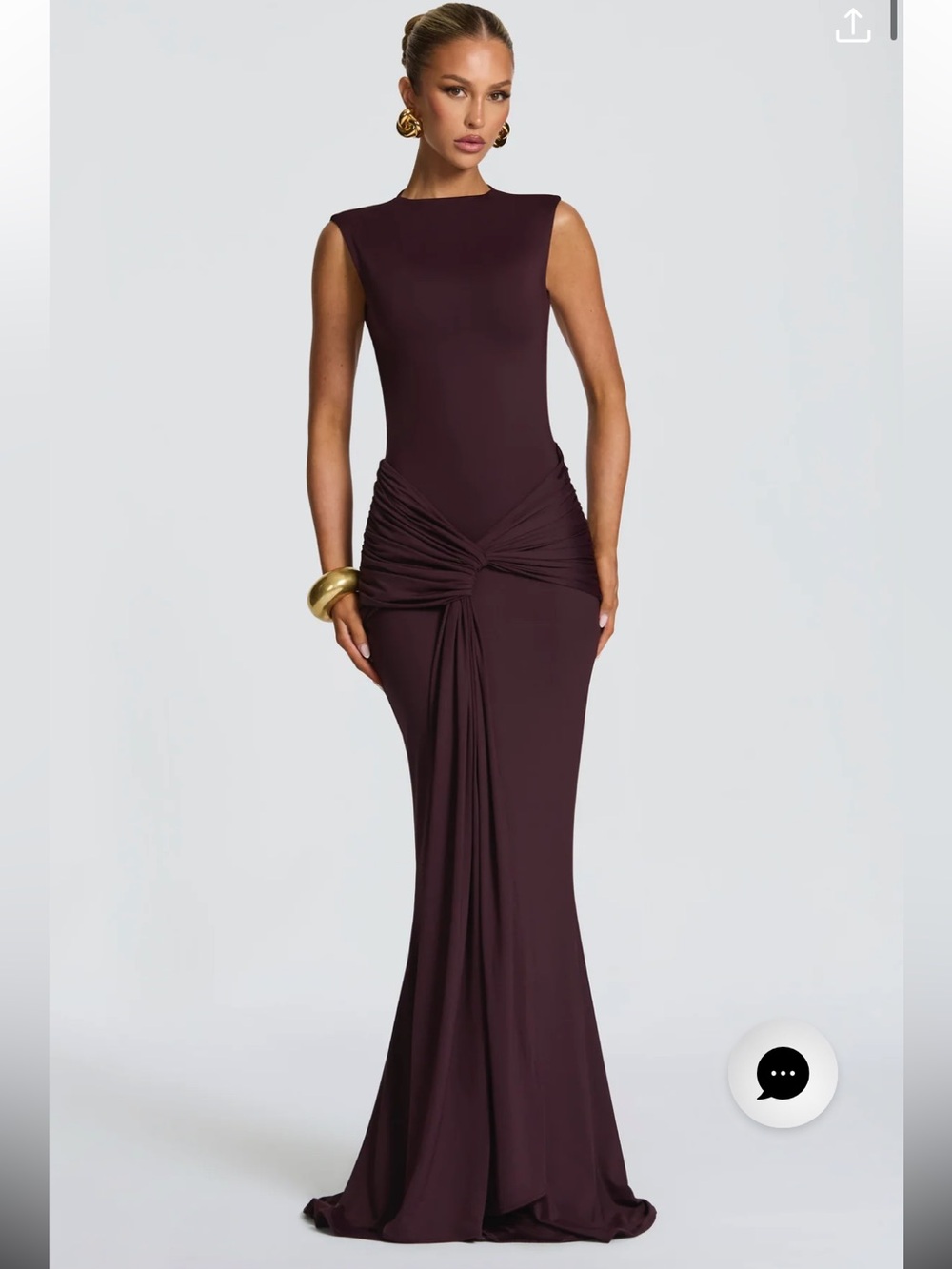 Babyboo Lorenza Maxi Dress in Plum Size XXL New